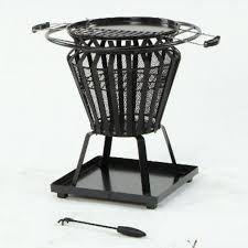 Black Traditional Brazier Fire Basket