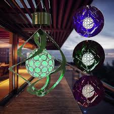 Solar Powered Wind Chimes Led Spiral