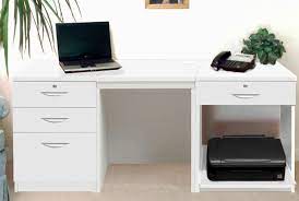 Free delivery and returns on ebay plus items for plus members. Small Office Desk Set With 3 1 Drawers Printer Shelf White Furniture At Work