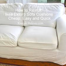 how to restuff ikea ektrop sofa back