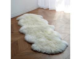 genuine real sheepskin rug 60x180cm