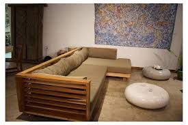 l shaped sofa made of solid teak wood