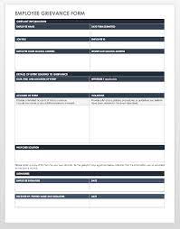 free grievance form templates smartsheet