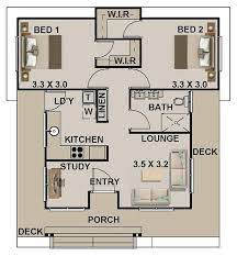 2 Bedroom Small Home Design Livinig