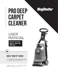 commercial carpet cleaner owner manual
