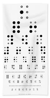 Snellen Chart Braille Beach Towel