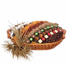 holiday chocolate dried fruit basket
