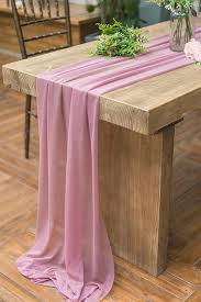 Table Linens In Dusty Rose Table