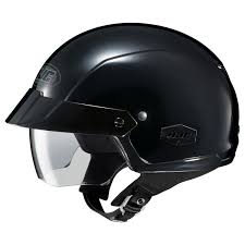 hjc is cruiser half helmet matte black large