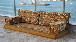 Gold Floor Sofa Seating Set Arabic