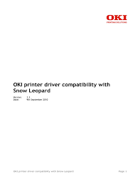 B431dn 1 check www.oki.co.nz for latest driver releases and os compatibility; Oki Snow Leopard Compatibility Manualzz