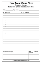 Baseball Lineup Excel Template Softball Lineup Cards Template