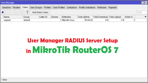 mikrotik user manager radius server
