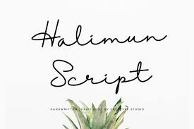 free halimun handwritten script font