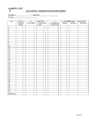 The main purpose of using this sheet is to keep the record and summary of the cash that has been counted by the denomination, amount, and quantity of the total vouchers paid within the business. Aaron S Daily Petty Cash Reconciliation Sheet Printable Pdf Download