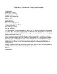 Police Dispatcher Cover Letter Letter Of Recommendation