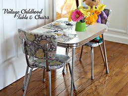 vintage childhood chrome table and