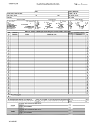 24 Printable Household Inventory Template Forms Fillable