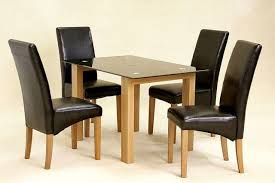 Diana Small Black Glass Dining Set With