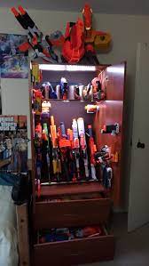 Required tools circular saw, drill, driver, kreg pocket hole jig, glue, nails. Nerf Cabinet Nerf Storage Ideas A Girl And A Glue Gun Make Sure To Check Out My Other Videos D
