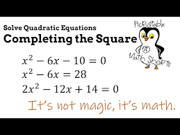 Solve Quadratic Equations Completing