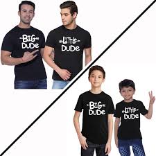 Little Dude Big Dude Matching T Shirt
