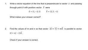 Solved 1 Write A Vector Equation Of