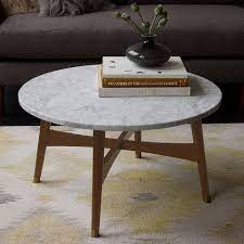 west elm wood and marble coffee table