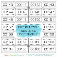 Tickets Printable Download Numbered Ticket Template Avery Printable