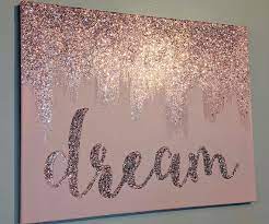 Rose Gold Glitter Painting Dream