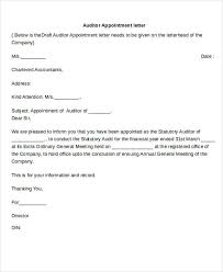 auditor appointment letter templates