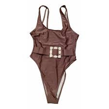 one piece swimsuit missguided brown