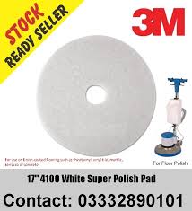 3m white super polish pad 4100 17 in