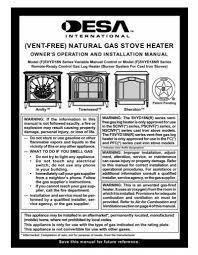 Vent Free Natural Gas Stove Heater Desa