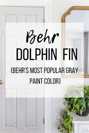 A paint palette that includes paint names and color codes that you can take to any home store. Behr Dolphin Fin A Warm Gray