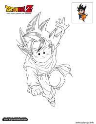 Coloriage Dbz Goten Dragon Ball Z Officiel Dessin Dragon Ball Z à imprimer