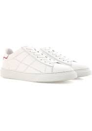 Hogan Low Top Womens Sneakers Shoes In White Leather