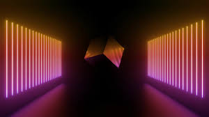 abstract neon cube live wallpaper