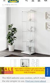 Ikea Detolf Glass Door Cabinet White