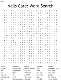 nail care word search wordmint