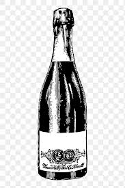 Vintage Champagne Bottle Ilration