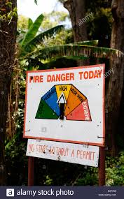Fire Warning Chart On Dangar Island New South Wales