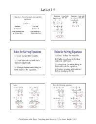 1 9 Solving Two Step Equations Math