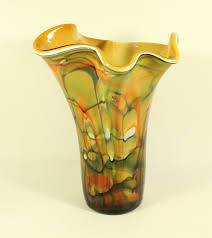 Glass Nuvo Signed Art Glass Vase