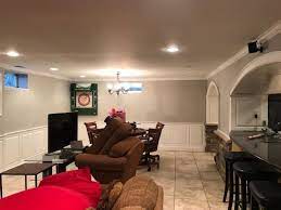 basement ceiling repair and painting in