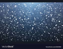 Christmas snow falling snowflakes on blue Vector Image