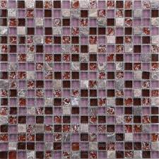 Purple Polished Glass Mosaic Wall Tiles