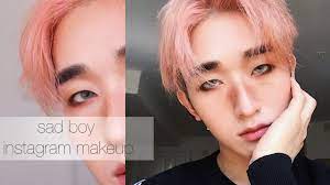 sad buh still cute boy insram makeup