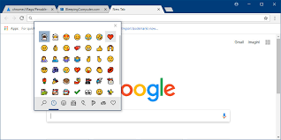 google chrome gets insertable emojis