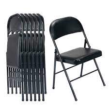 folding chairs with padded seats metal